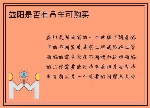 益阳是否有吊车可购买